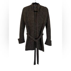 Express mohair and wool belted cardigan sweater